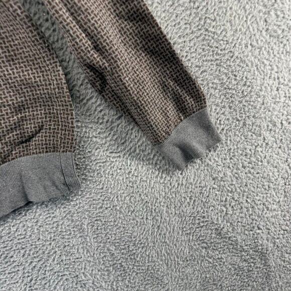 Vintage Old Navy Sweater Men's Large Gray Brown Geometric Pullover Grunge y2k - Picture 9 of 11